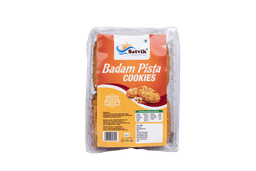 Badam Pista Cookies with rich almond and pistachio flavors, packed fresh for a crisp, delicious, and satisfying bakery snack.