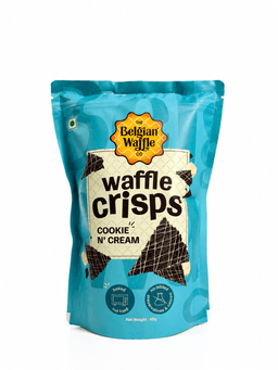 Belgium Waffle Cookie N Cream 85 GMS crafted with cookies and cream flavor, hygienically packed for freshness, crispy bite, and rich taste.