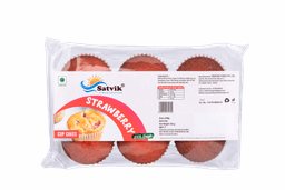 Strawberry Cup Cake with soft cake texture and delicious strawberry flavor, freshly packed for parties, desserts, and sweet treats.
