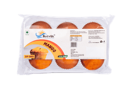 Mango Cup Cake with soft cake texture and delicious fruity mango flavor, freshly packed for desserts, parties, and sweet cravings.