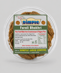 Farali Bhakri 200 GMS made with premium farali ingredients, hygienically packed for freshness and traditional crunchy flavor.
