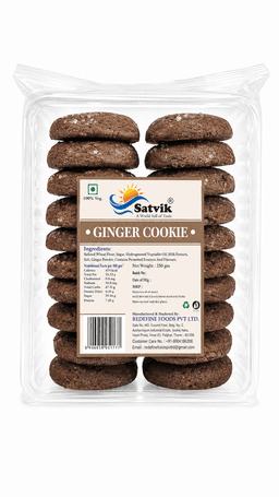 Ginger Cookies with warm aromatic spice and crisp bakery texture, freshly packed for flavorful tea-time and everyday snacking.
