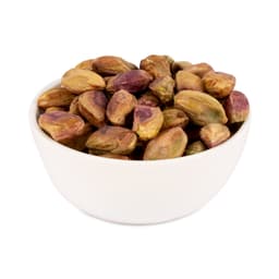 Green Pista Lipstick 250 Gms displayed in a bowl with naturally green pistachio kernels and smooth texture.