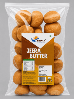 Jeera Butter 200gm with aromatic cumin and rich buttery flavor, freshly packed for a crisp and delicious tea-time snack.