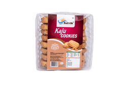 Kaju Cookies with rich cashew flavor and crisp buttery texture, freshly packed for delicious tea-time treats and gifting.