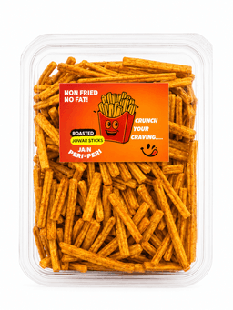 Juwar Sticks Peri Peri 200 GMS prepared from premium jowar with peri peri seasoning, hygienically packed for freshness and crispy spicy flavor.