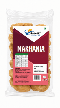 Makhania Butter 200gm featuring rich buttery flavor and delicate crisp texture, freshly packed for delicious everyday snacking.