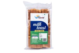Milk Toast 200 GMS with crisp texture and delicate milk flavor, ideal for breakfast, tea-time, milk pairing and family snacking.