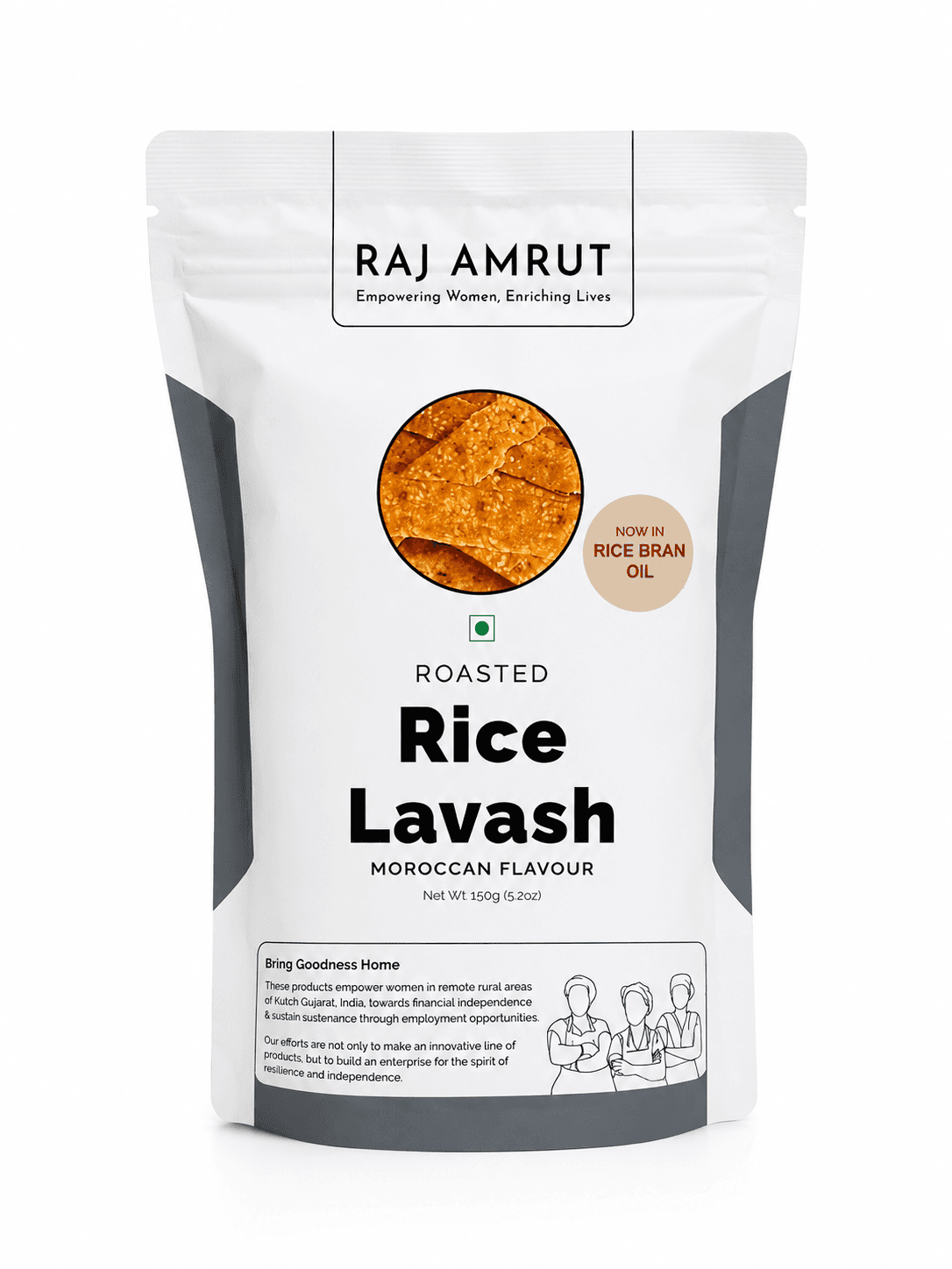 RAJAMRUT ROASTED RICE LAVASH 93 GMS image