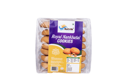Royal Nankhatai Cookies with rich crumbly texture and delicate sweetness, freshly packed for festive treats and tea-time enjoyment.