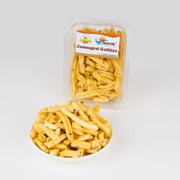 Jamanagari Gathiya 200 GMS made with premium ingredients, hygienically packed for freshness, crunchy texture, and authentic Gujarati taste.
