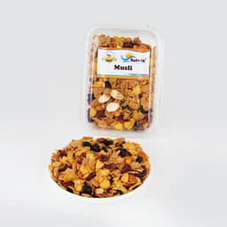 Musli 200 GMS made with premium grains, fruits, and seeds, hygienically packed for freshness, nutrition, and delicious taste.