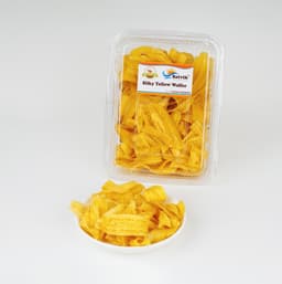 Silky Yellow Kela Wafer 200 GMS made with premium banana slices, hygienically packed for freshness and crispy texture.