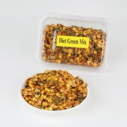 Diet Green Mix 200 GMS prepared with premium healthy ingredients, hygienically packed for freshness and crunchy delicious taste.