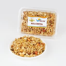 Kela Chiwda Farali 200 GMS made with premium banana wafers and farali ingredients, hygienically packed for freshness and crunchy taste.