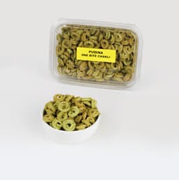 One Bite Chakli Phudina 200 GMS made with premium ingredients and mint seasoning, hygienically packed for freshness and crunchy taste.