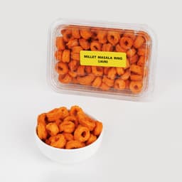 One Bite Chakli Millet Masala 200 GMS made with millet ingredients and spices, hygienically packed for freshness and crunch.