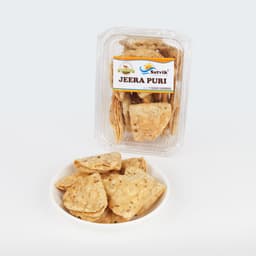 Jeera Puri 200 GMS prepared with premium flour and cumin seasoning, hygienically packed for freshness and crunchy traditional flavor.