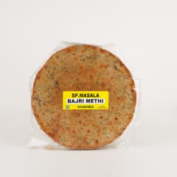 Bajri Methi Khakhra 250 GMS with crisp texture, earthy bajra and aromatic fenugreek flavor for Gujarati snacking.