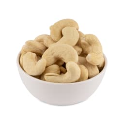 A rich bowl filled with premium W320 grade medium cashew nuts 250 gms on a neutral background, highlighting their uniform size, natural colour, and premium quality.