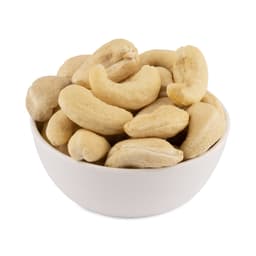 A rich bowl filled with premium W240 grade big cashew nuts 250 gms on a neutral background, highlighting their large size, natural colour, and premium quality.