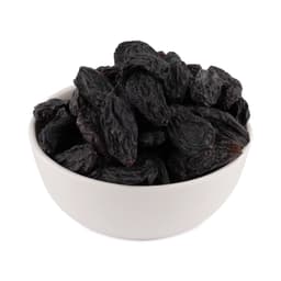 Black Kismis Seedless (SSP) 250 Gms displayed in a bowl with extra premium black raisins and naturally soft texture.
