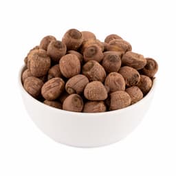 Brown lotus seeds 250 Gms arranged in a serving bowl