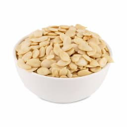 Premium watermelon seeds 100 Gms in a wooden bowl for healthy recipes