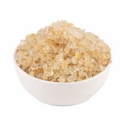 White Gond 100 Gms in a wooden bowl for traditional recipes