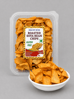 Roasted Soya Chips 200 GMS made with premium soya ingredients, hygienically packed for freshness and nutritious snacking.