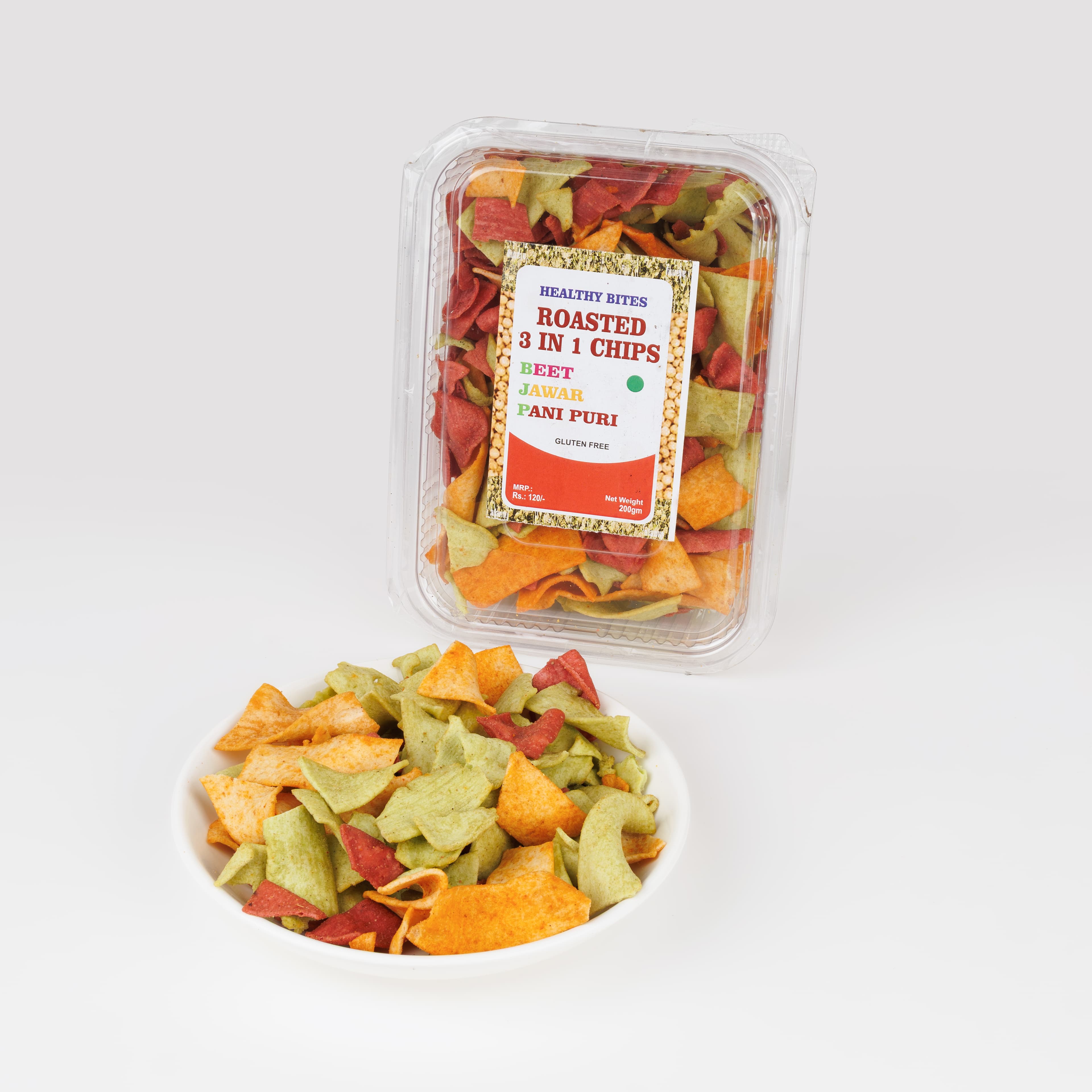 Roasted Chips - 3 In 1 Beet Joawr Pani Puri 200 Gms image